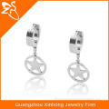 fashion cheap fancy star earrings, 316 L stainless steel dangling hoop earring, fashion boys earrings